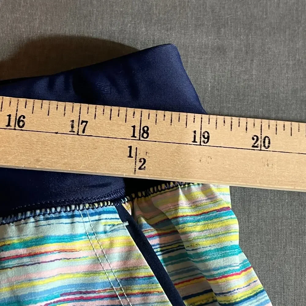 Lands' End Quick Dry Thigh-Minimizer Swim Board Short Women 22W Multicolor Lined